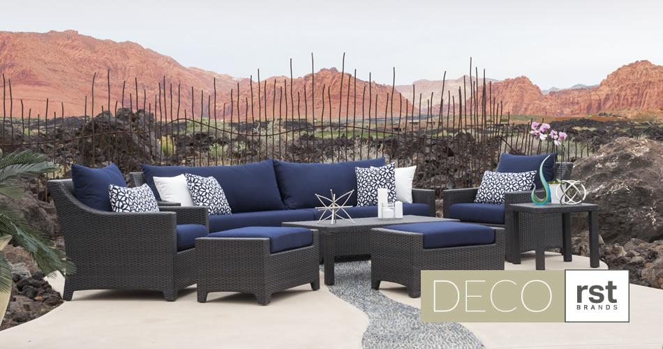 Deco Outdoor Patio Furniture Collection in Navy Blue | RST Brands