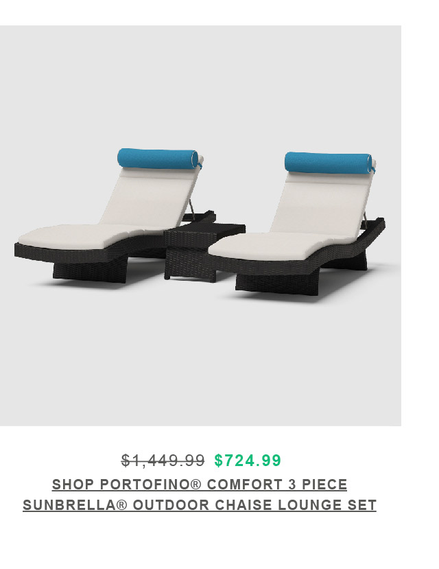 Shop Portofino Comfort 3 Piece Chaise Lounge Set