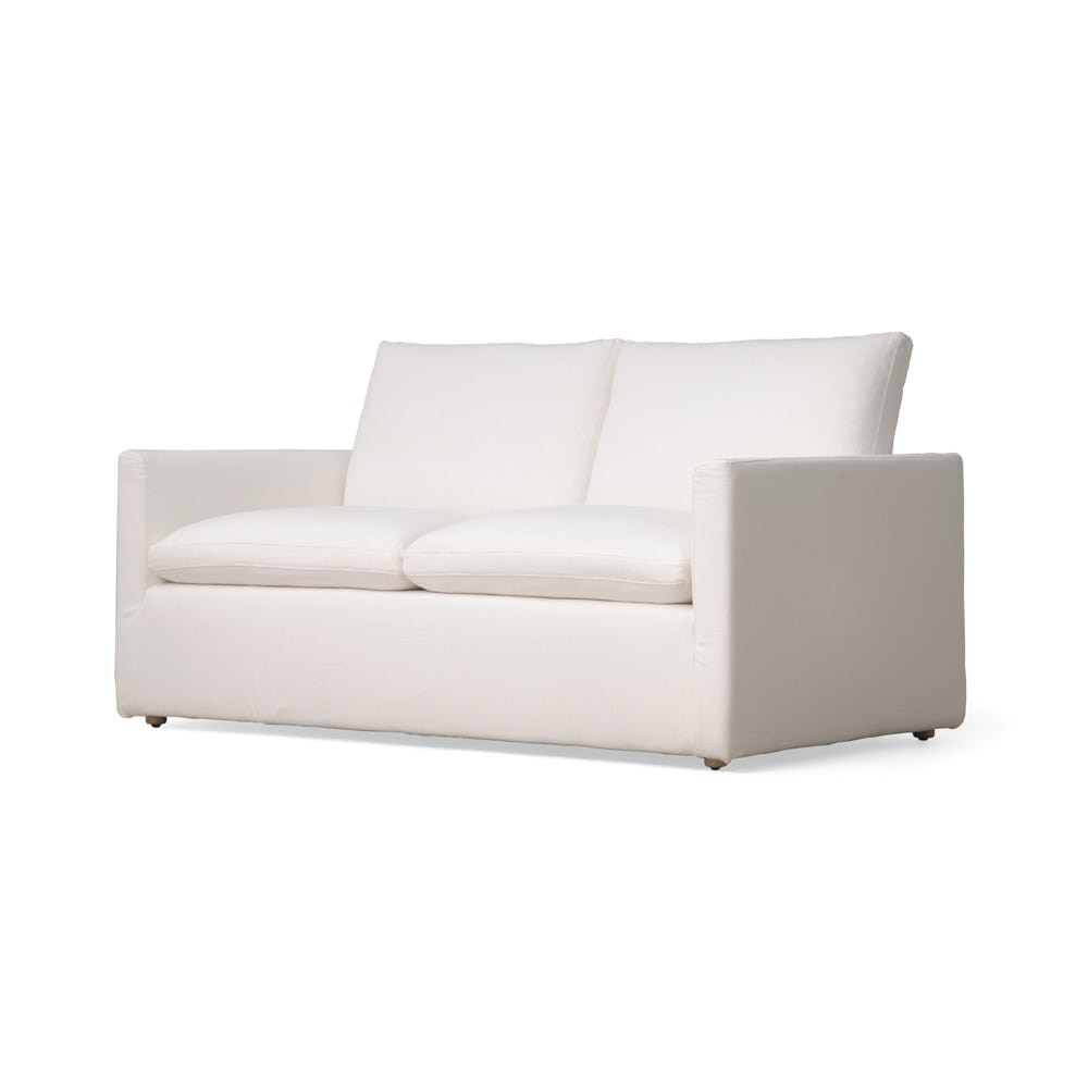 Arwine 70" Native Linen Square Arm Sofa - Native Linen White