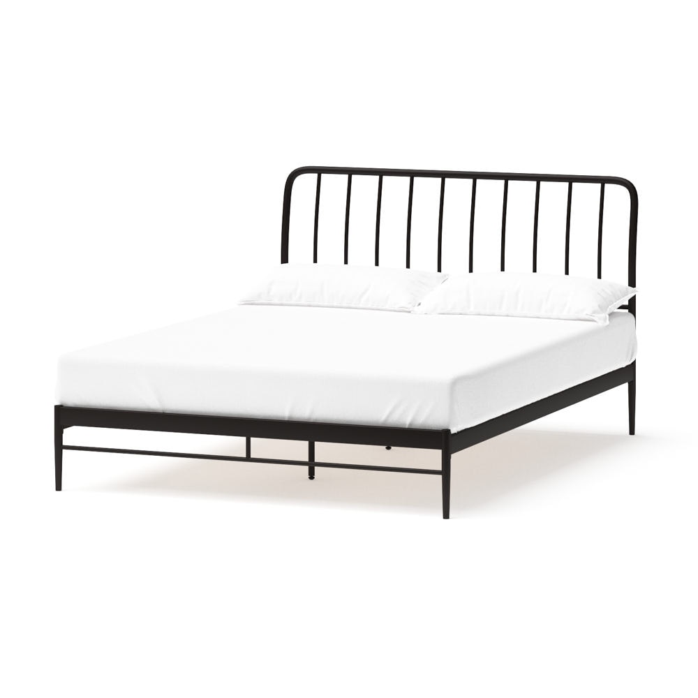 Kairosis Curved Metal Queen Bed Frame - Black