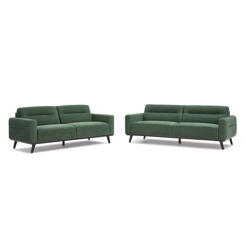 Portofino Serene Sofa and Loveseat Seating Set in Emerald Green