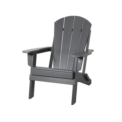 Kamas Outdoor Traditional Adirondack Chair - Charcoal