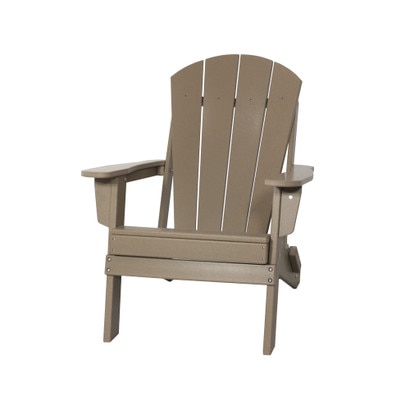 Kamas Outdoor Traditional Adirondack Chair - Tan