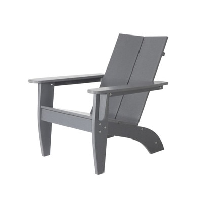 Kamas Outdoor Modern Adirondack Chair - Charcoal