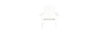 Kamas Outdoor Modern Adirondack Chair - White