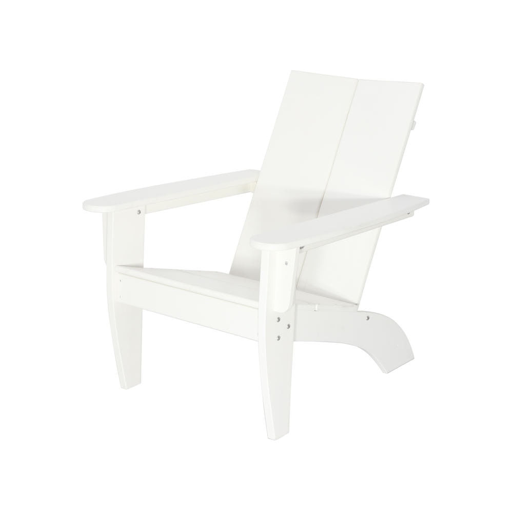 Kamas Outdoor Modern Adirondack Chair - White