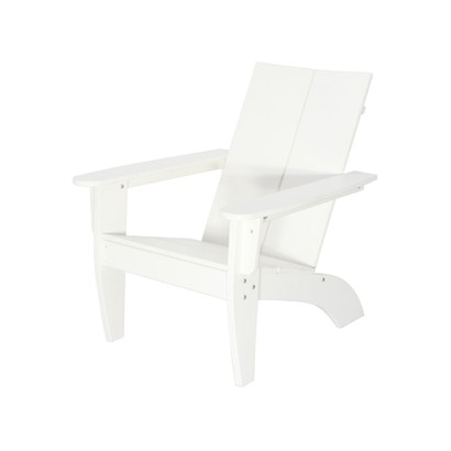 Kamas Outdoor Modern Adirondack Chair - White