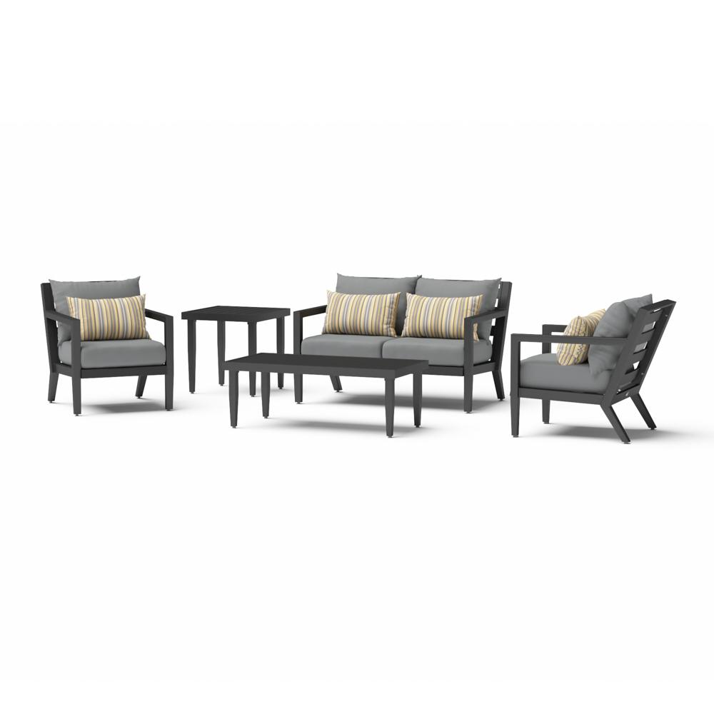 Thelix™ 5 Piece Sunbrella® Outdoor Seating Set - Charcoal Gray