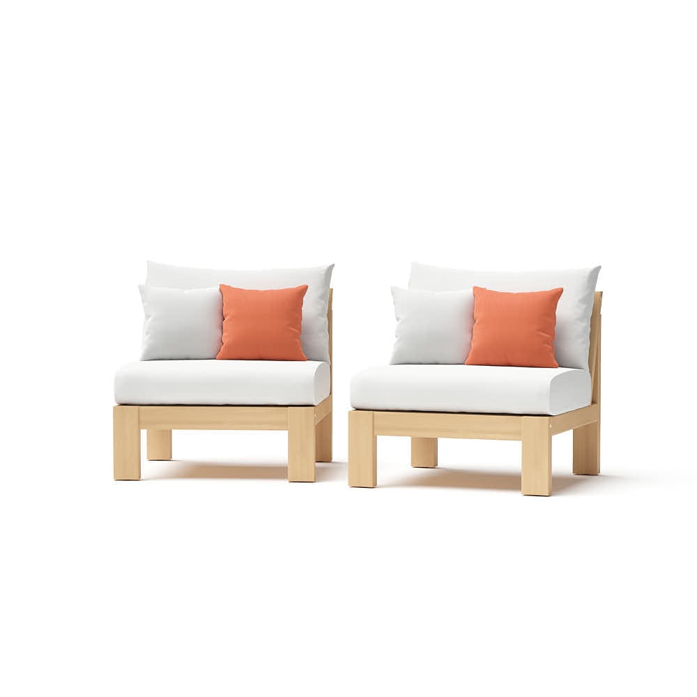 BensonÃ¢Â„Â¢ Set of 2 SunbrellaÃ‚Â® Outdoor Armless Chairs - Cast Coral