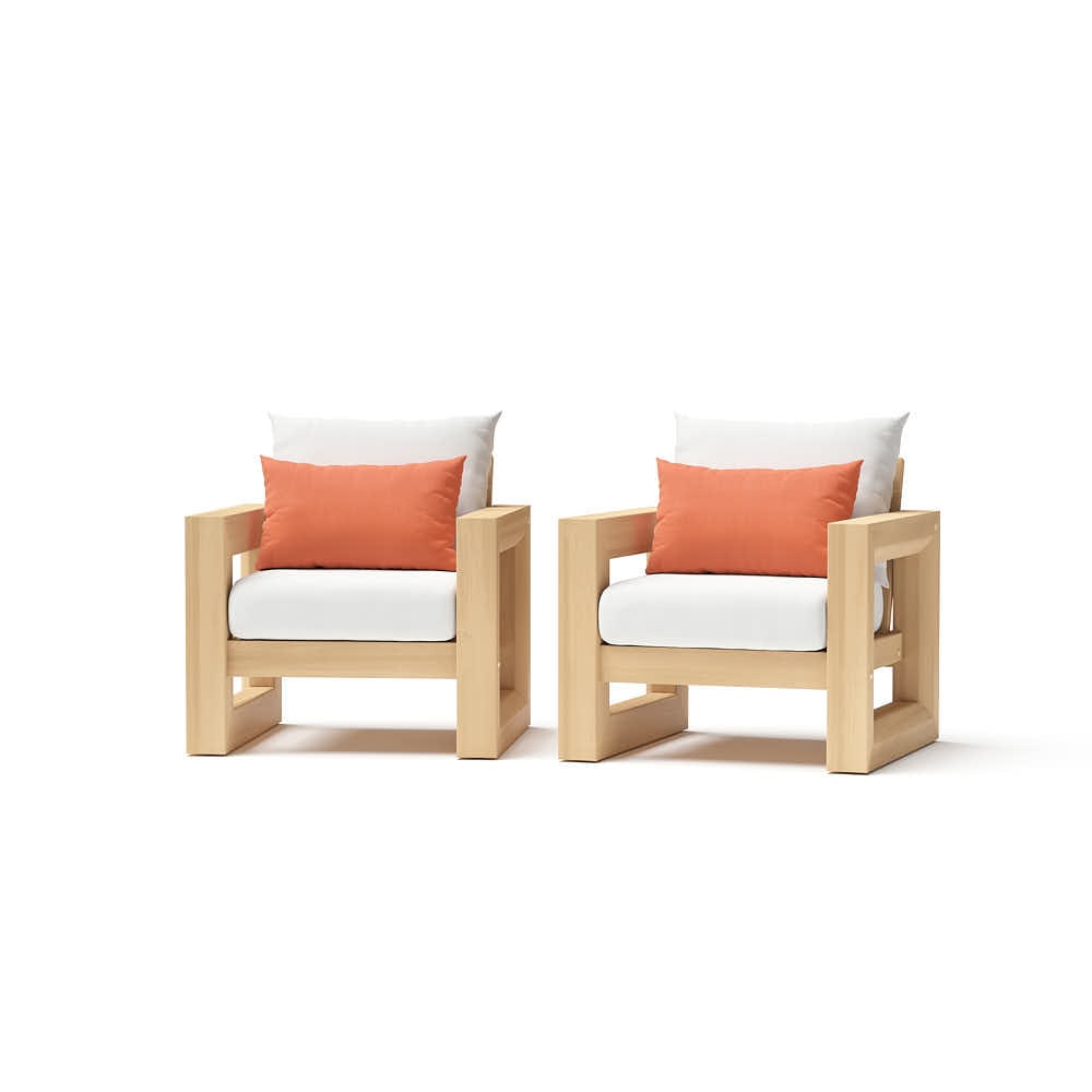 BensonÃ¢Â„Â¢ Set of 2 SunbrellaÃ‚Â® Outdoor Club Chairs - Cast Coral