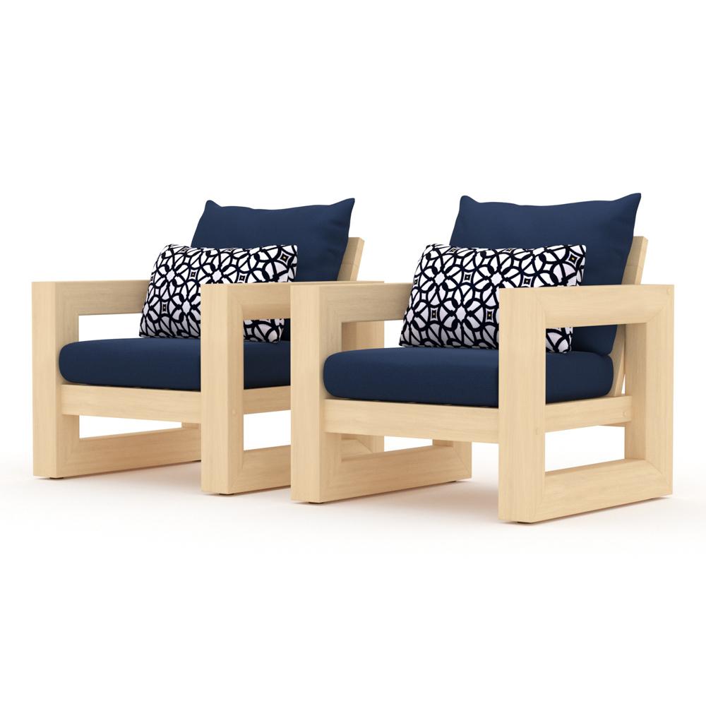 BensonÃ¢Â„Â¢ Set of 2 SunbrellaÃ‚Â® Outdoor Club Chairs - Navy Blue