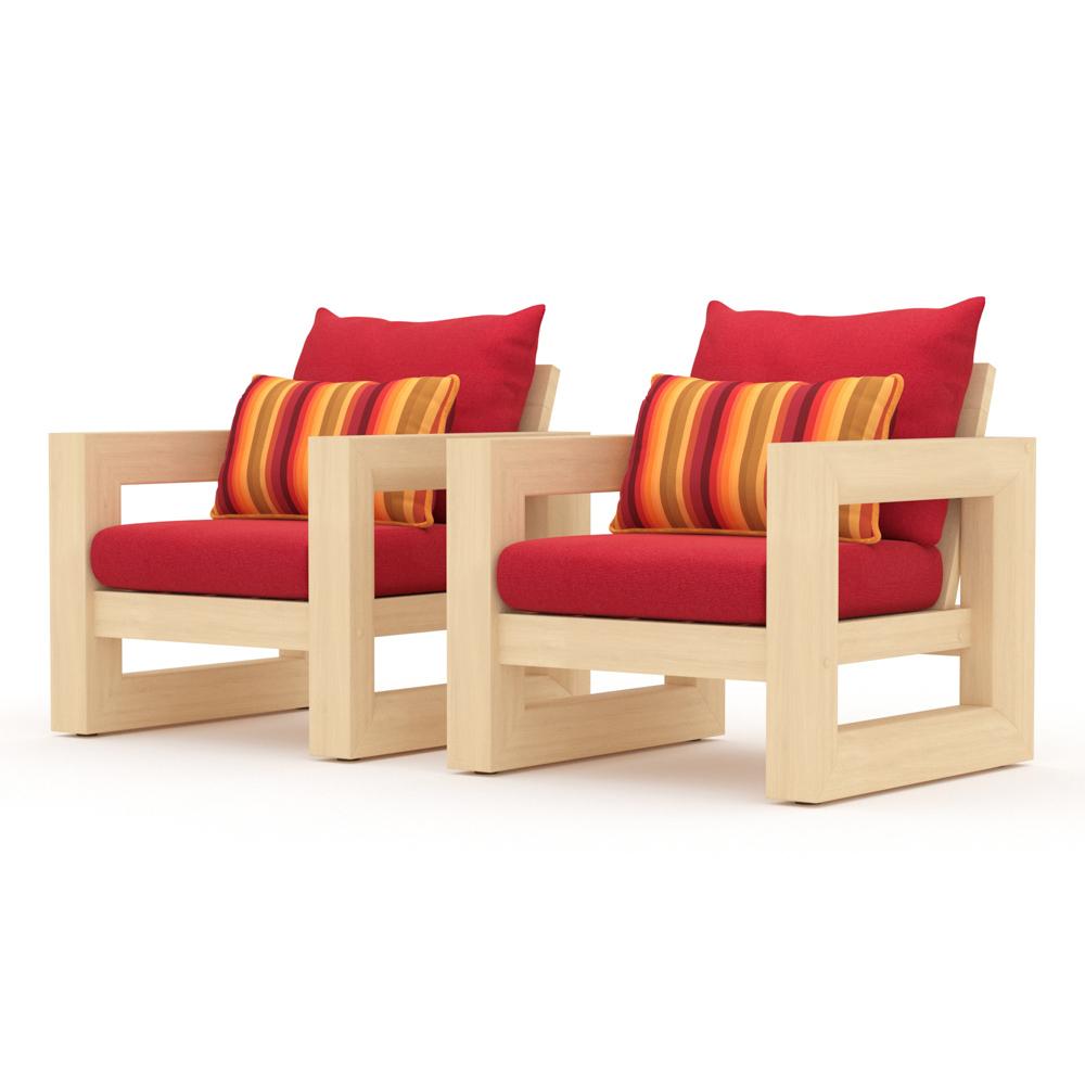 BensonÃ¢Â„Â¢ Club Chairs - Sunset Red