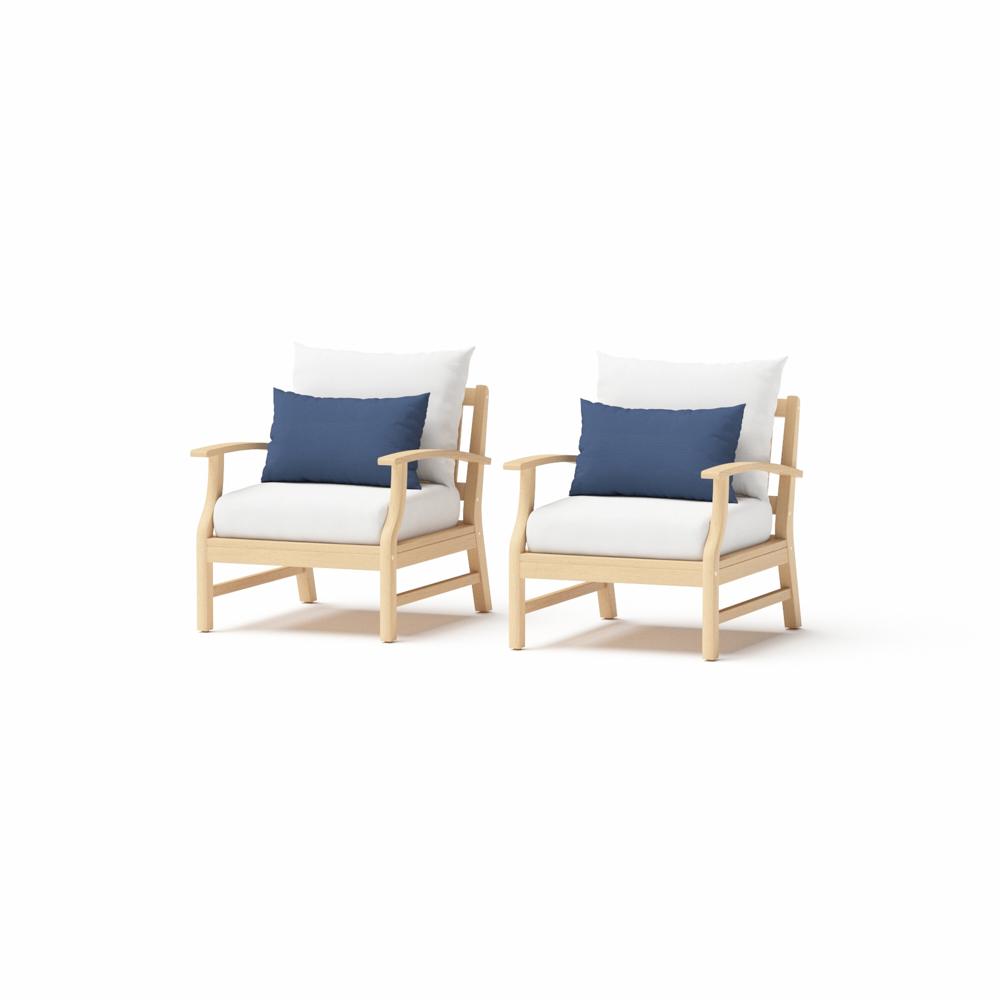 KooperÃ¢Â„Â¢ Set of 2 SunbrellaÃ‚Â® Outdoor Club Chairs - Bliss Ink