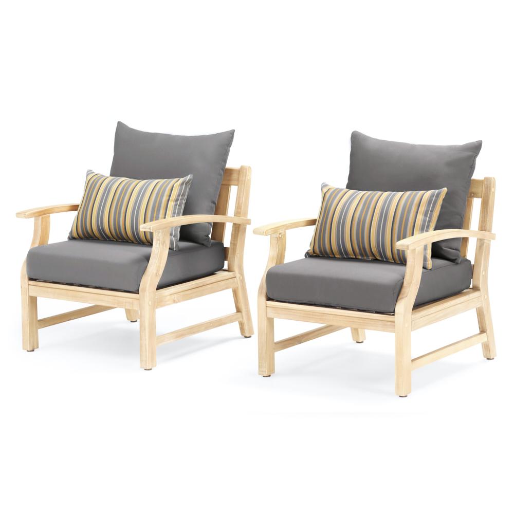 KooperÃ¢Â„Â¢ Set of 2 SunbrellaÃ‚Â® Outdoor Club Chairs - Charcoal Gray