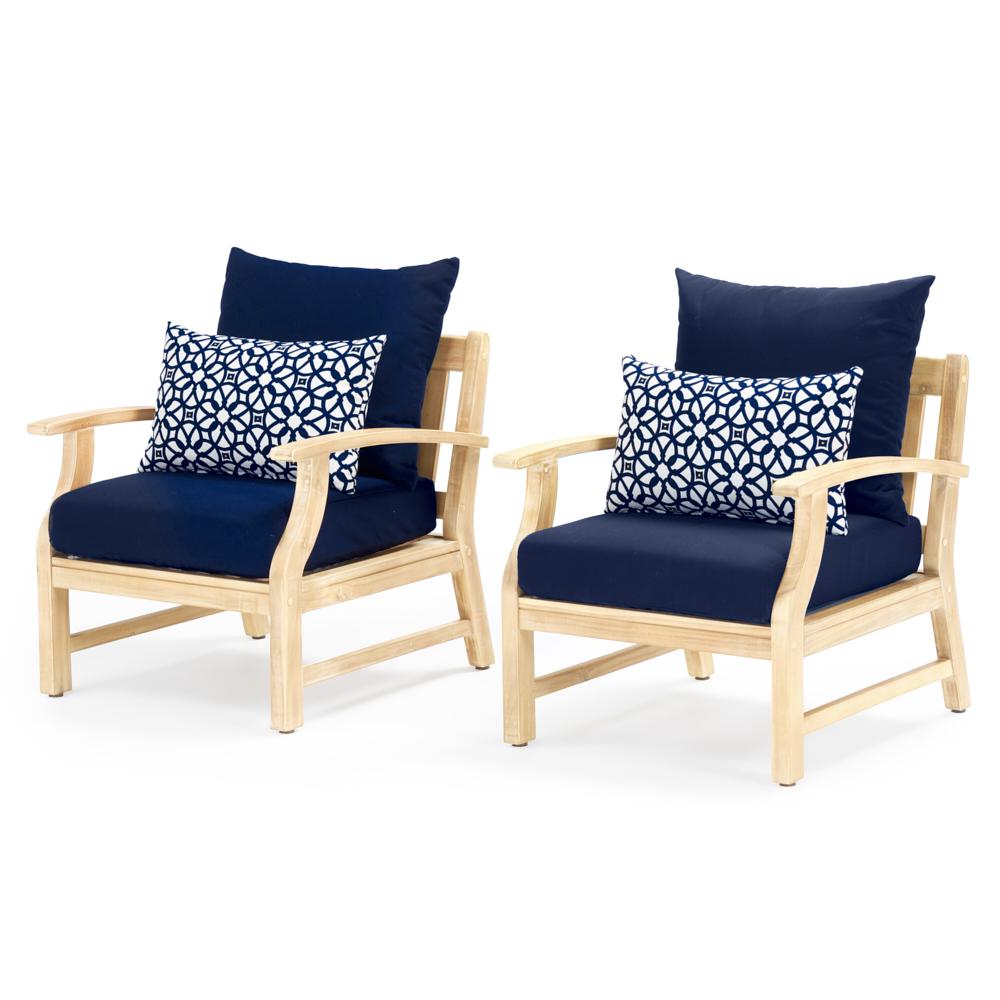 KooperÃ¢Â„Â¢ Set of 2 SunbrellaÃ‚Â® Outdoor Club Chairs - Navy Blue