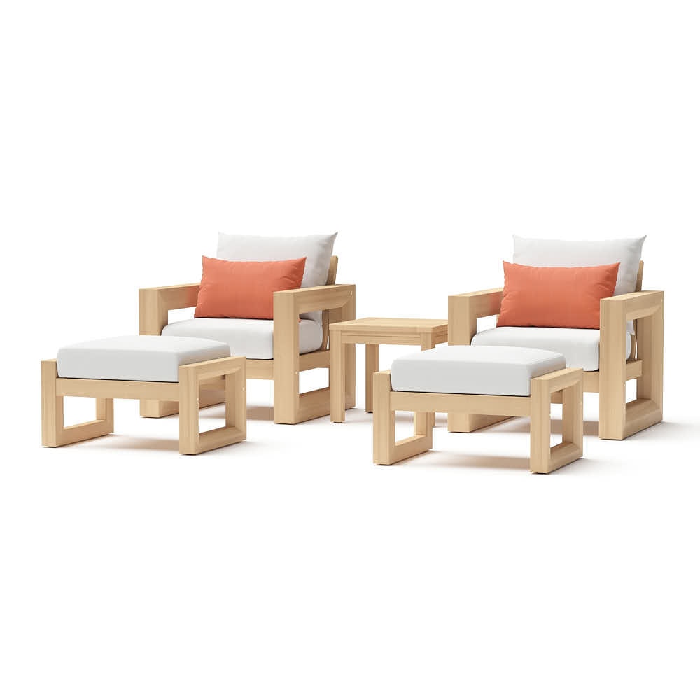 BensonÃ¢Â„Â¢ 5 Piece Club Chair & Ottoman Set - Cast Coral