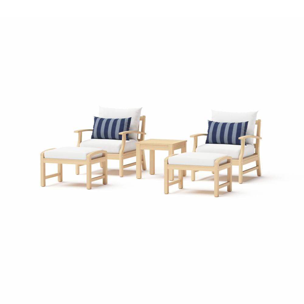 KooperÃ¢Â„Â¢ 5 Piece Club Chair & Ottoman Set - Centered Ink