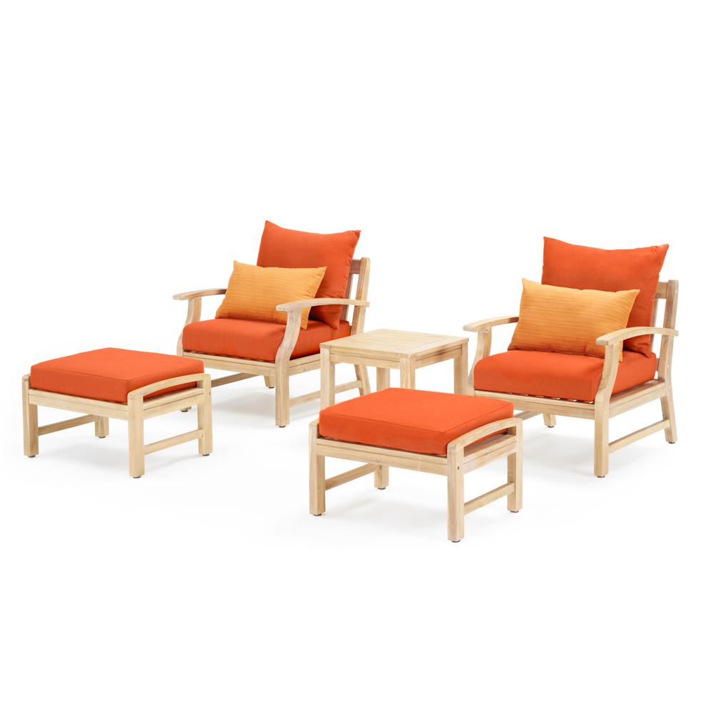 KooperÃ¢Â„Â¢ 5 Piece Club Chair & Ottoman Set - Tikka Orange