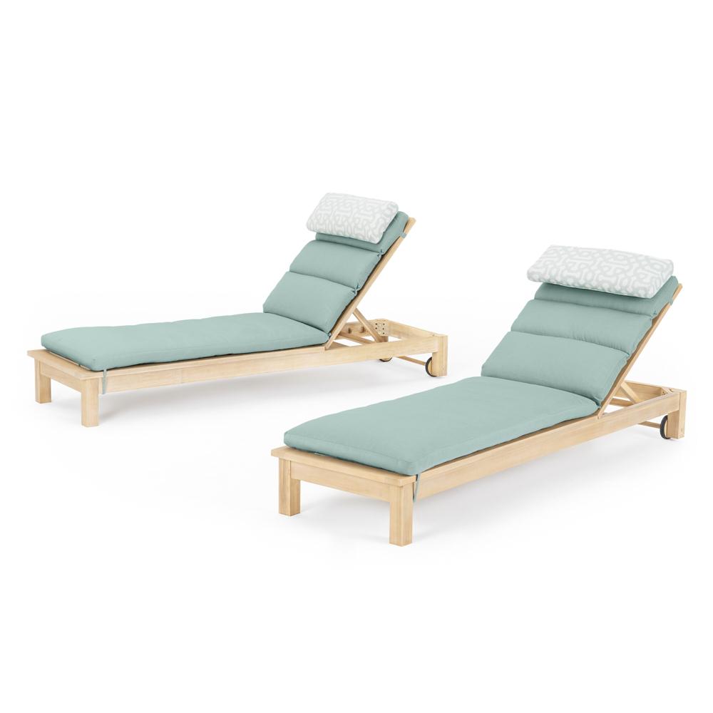 KooperÃ¢Â„Â¢ Set of 2 SunbrellaÃ‚Â® Outdoor Chaise Lounges - Spa Blue