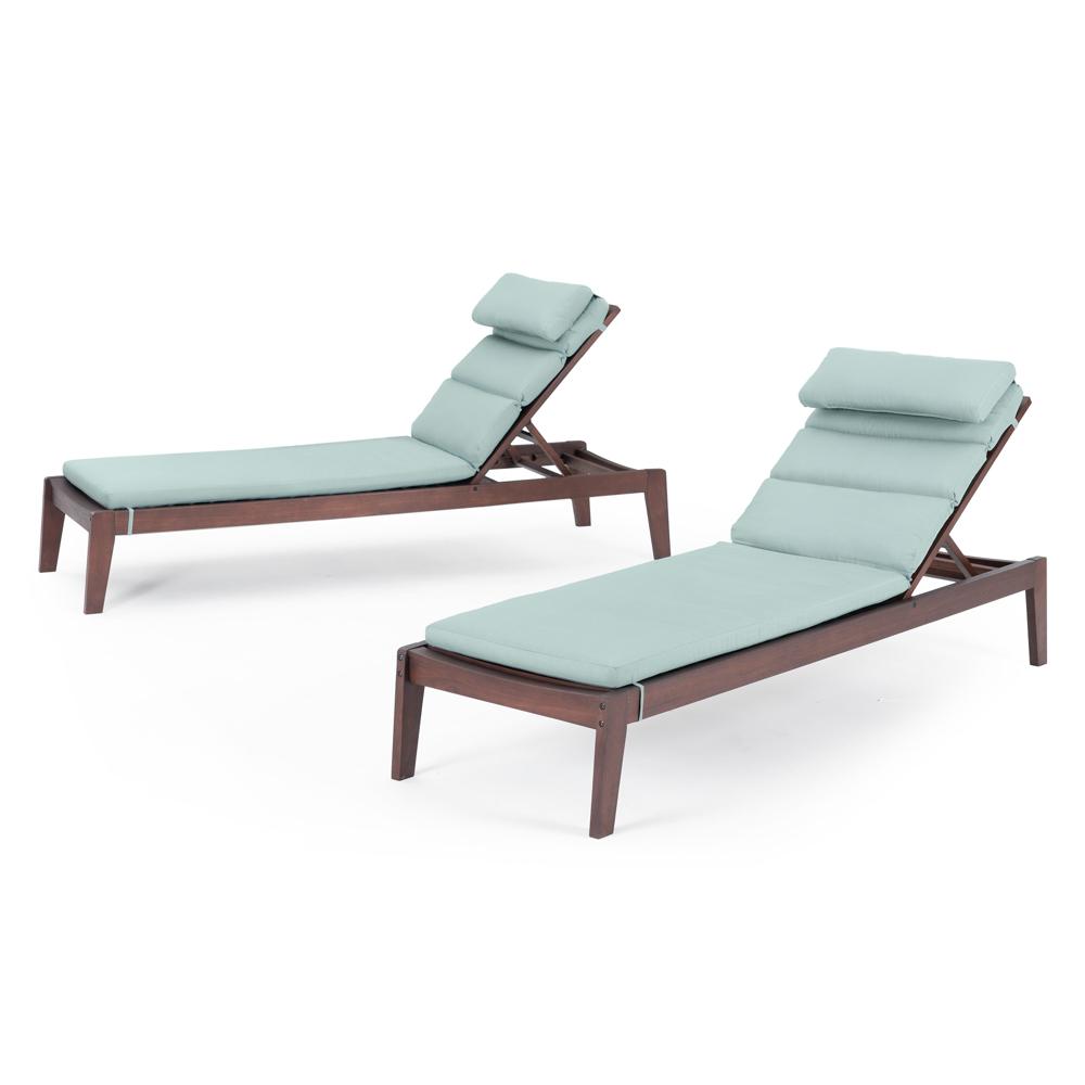 Vaughn™ Set of 2 Outdoor Chaise Lounge Chairs - Bliss Blue