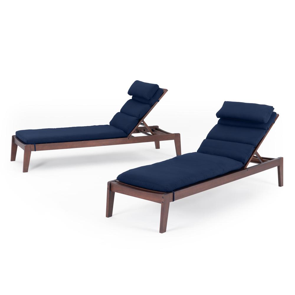 Vaughn™ Set of 2 Outdoor Chaise Lounge Chairs - Navy Blue