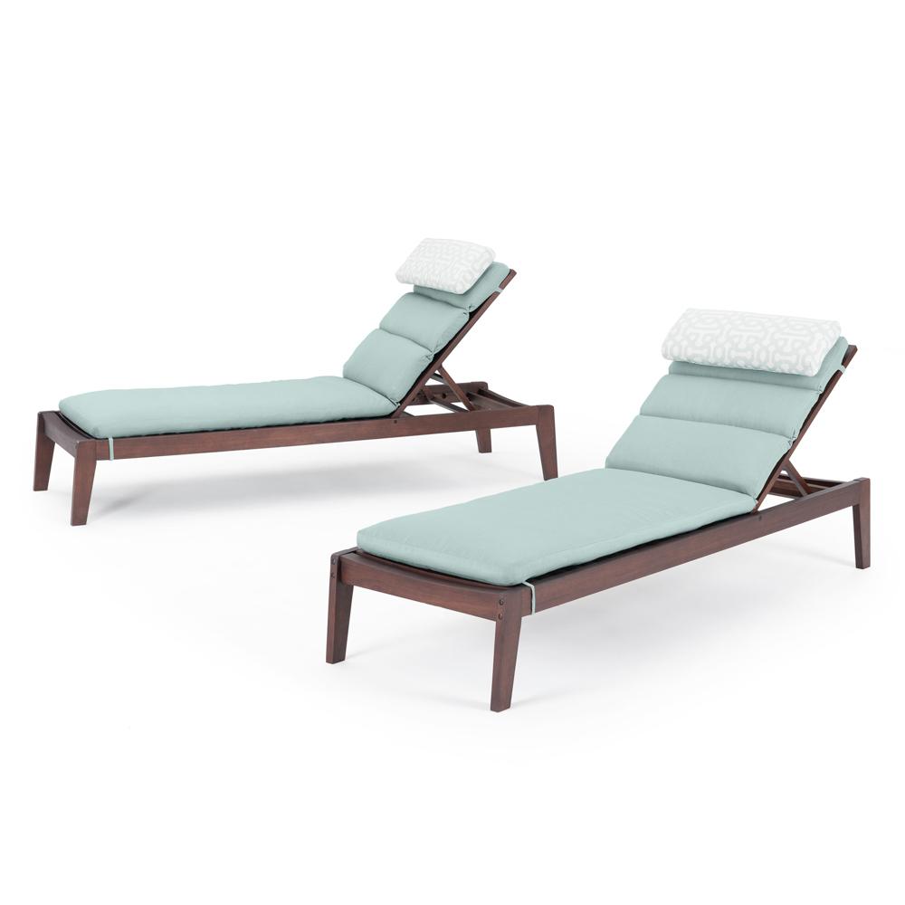 Vaughn™ Set of 2 Outdoor Chaise Lounge Chairs - Spa Blue