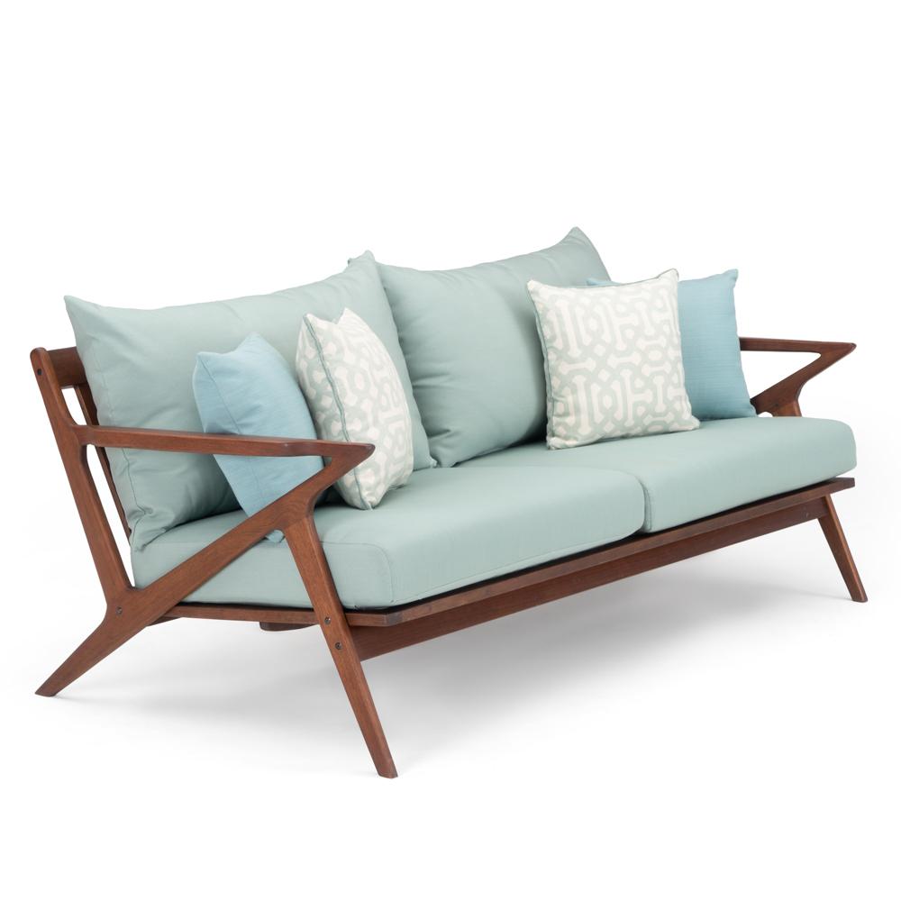 Vaughn™ 76in Outdoor Sofa - Spa Blue