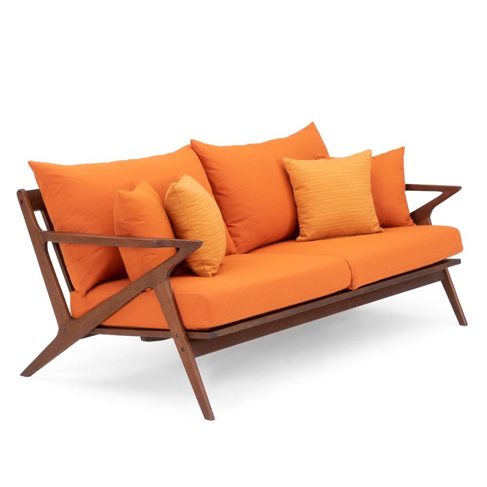 Vaughn™ 76in Outdoor Sofa - Tikka Orange