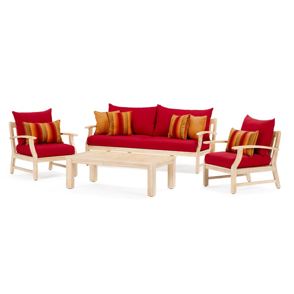 KooperÃ¢Â„Â¢ 4 Piece Outdoor Sofa & Club Chair Set - Sunset Red