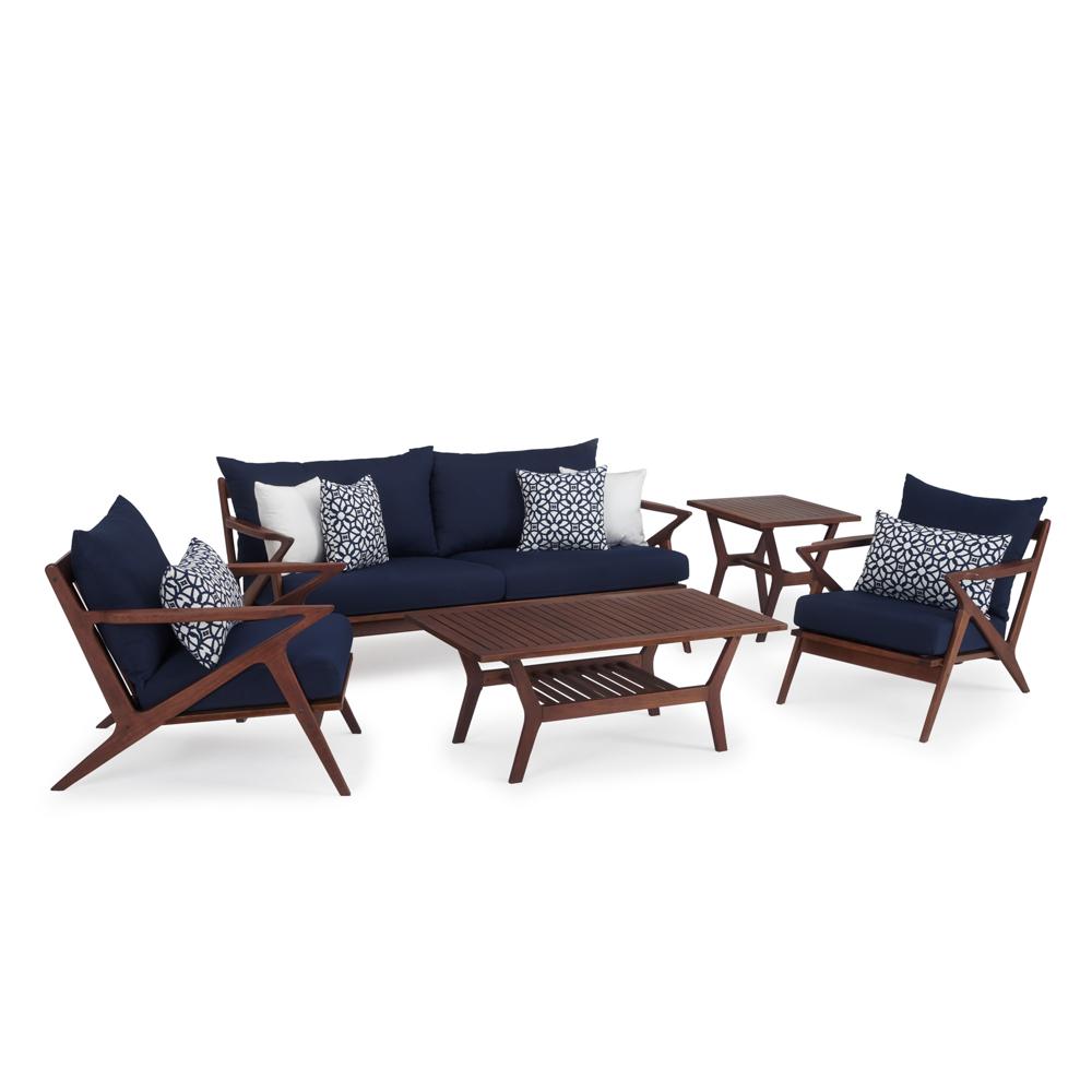 Vaughn™ 5 Piece Sunbrella® Outdoor Seating Set - Navy Blue