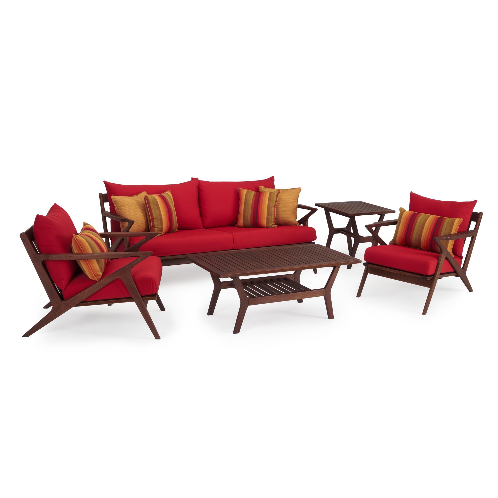 Vaughn™ 5 Piece Outdoor Seating Set - Sunset Red