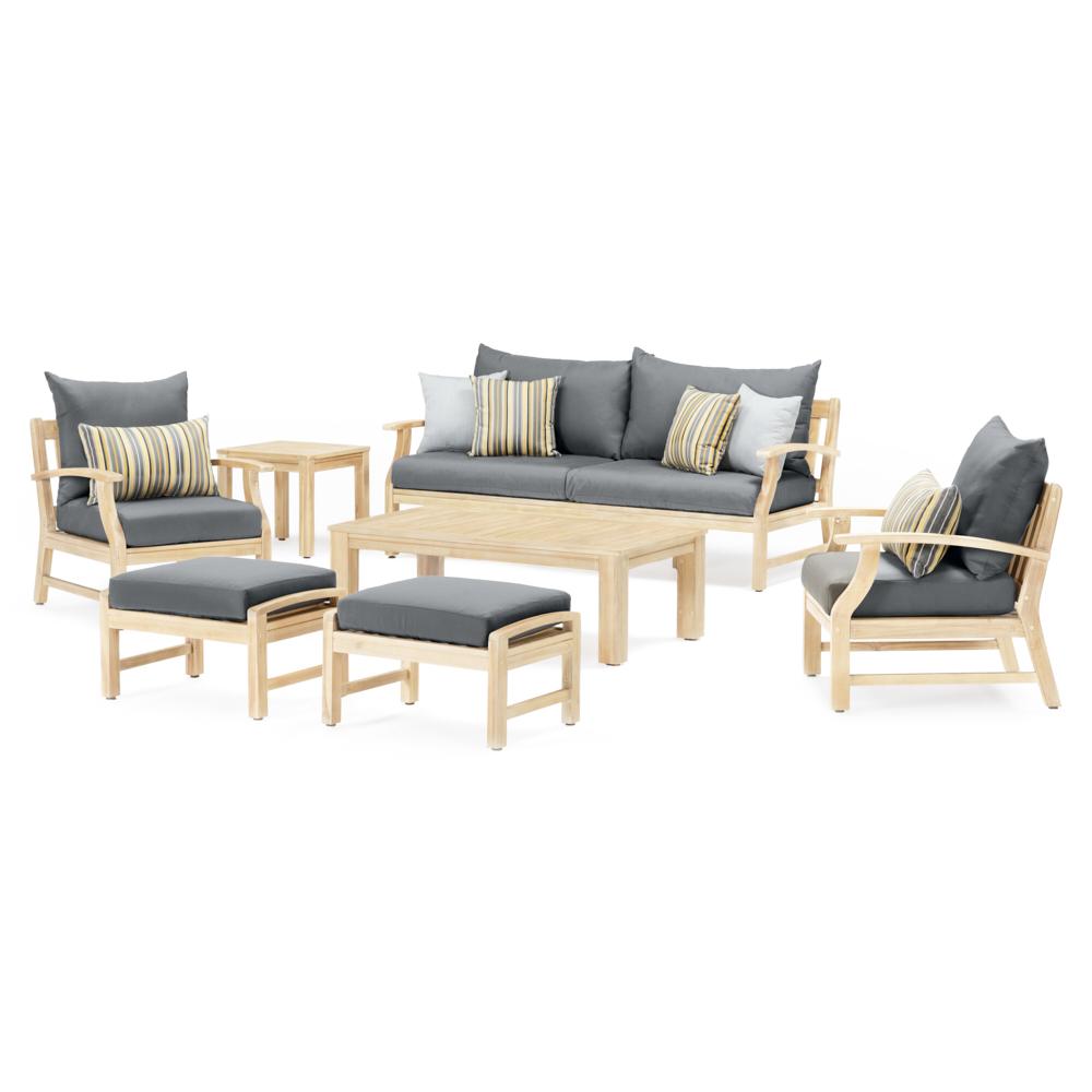 KooperÃ¢Â„Â¢ 7 Piece SunbrellaÃ‚Â® Outdoor Sofa & Club Chair Set - Charcaol Gray