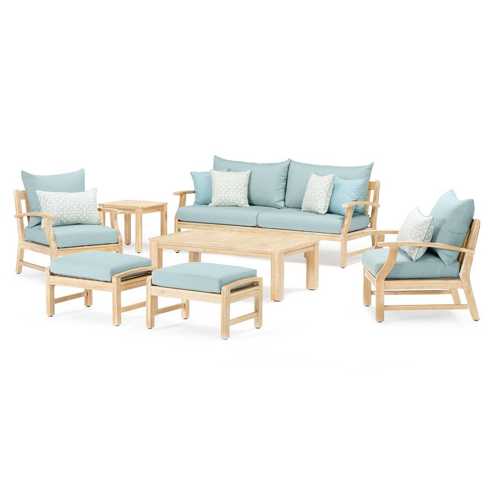 KooperÃ¢Â„Â¢ 7 Piece SunbrellaÃ‚Â® Outdoor Sofa & Club Chair Set - Spa Blue