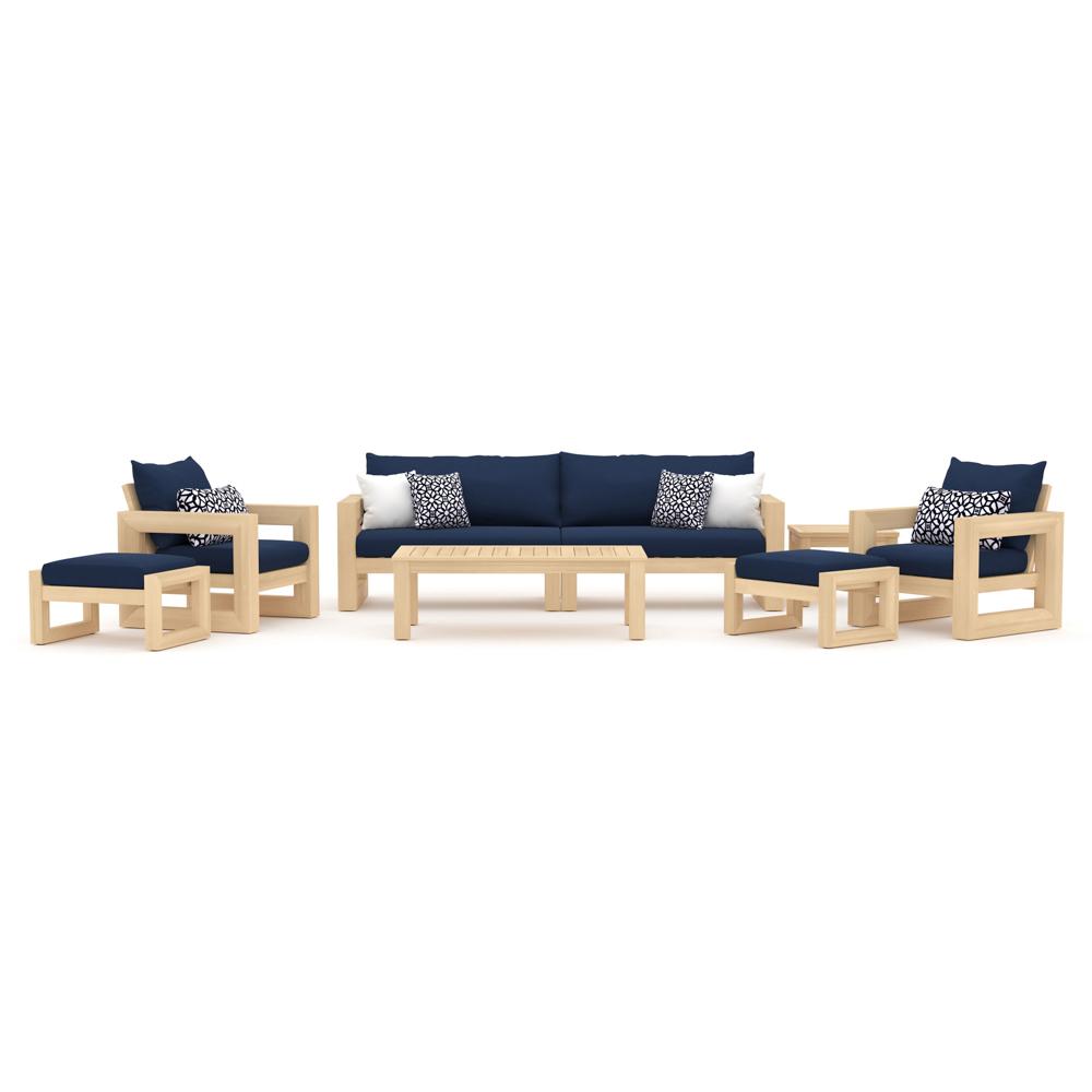 BensonÃ¢Â„Â¢ 8 Piece SunbrellaÃ‚Â® Outdoor Sofa & Club Chair Set - Navy Blue