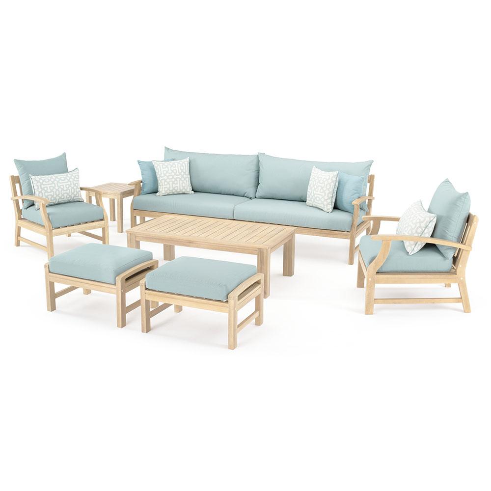 KooperÃ¢Â„Â¢ 8 Piece SunbrellaÃ‚Â® Outdoor Sofa & Club Chair Set - Spa Blue