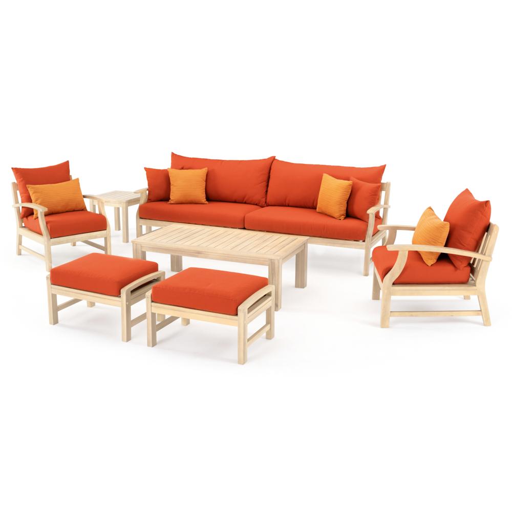 KooperÃ¢Â„Â¢ 8 Piece SunbrellaÃ‚Â® Outdoor Sofa & Club Chair Set - Tikka Orange