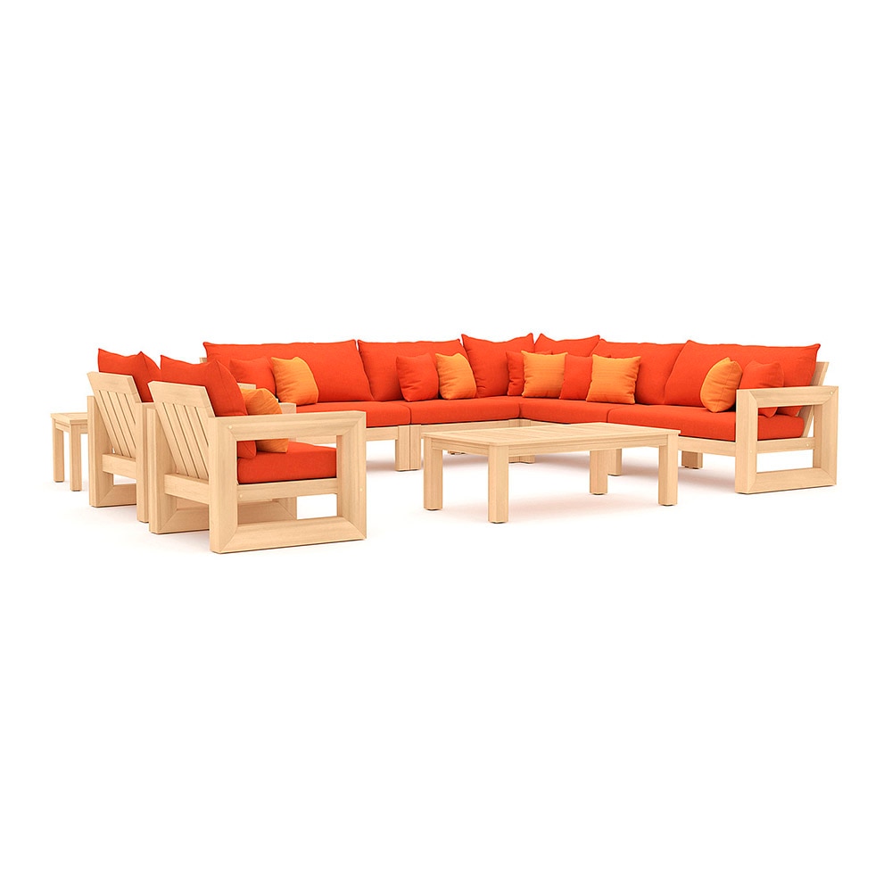 BensonÃ¢Â„Â¢ 9 Piece SunbrellaÃ‚Â® Outdoor Seating Set - Tikka Orange