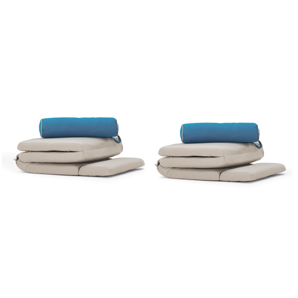 PortofinoÃ‚Â® Comfort Set of 2 SunbrellaÃ‚Â® Outdoor Lounger Cushions - Dove Gray