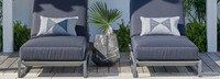 Sanibel Outdoor Chaise Plain Weave Cushion - Carbon