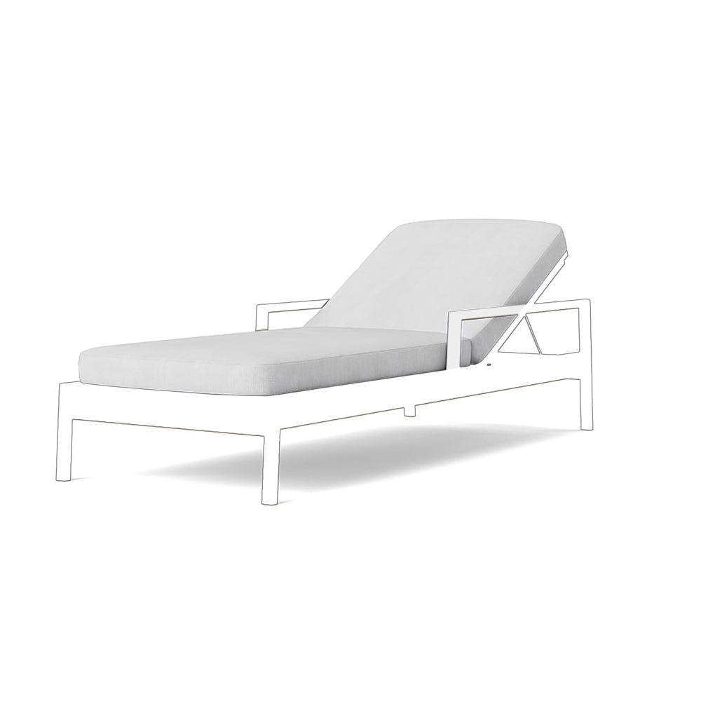 Santorini Outdoor Pool Chaise Basket Weave Cushions - Oyster