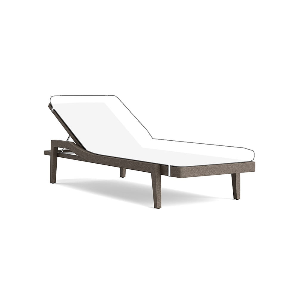 Del Mar Outdoor Chaise Frame - Weathered Teak