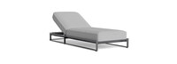 Sanibel Outdoor Chaise In Zinc - Plain Weave Pebble Gray