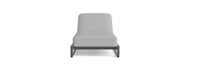 Sanibel Outdoor Chaise In Zinc - Plain Weave Pebble Gray