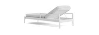 Santorini Outdoor Chaise In White - Basket Weave Oyster