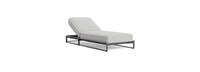 Sanibel 3 Piece Outdoor Chaise Lounge Set in Zinc - Basket Weave Stone