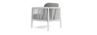 Santorini Outdoor Club Chair In White - Basket Weave Taupe Gray