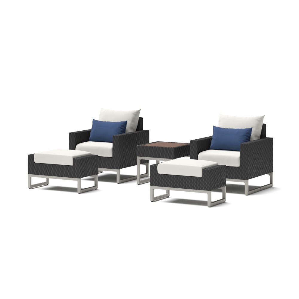 Milo™ Espresso 5 Piece Club Chair Set - Bliss Ink