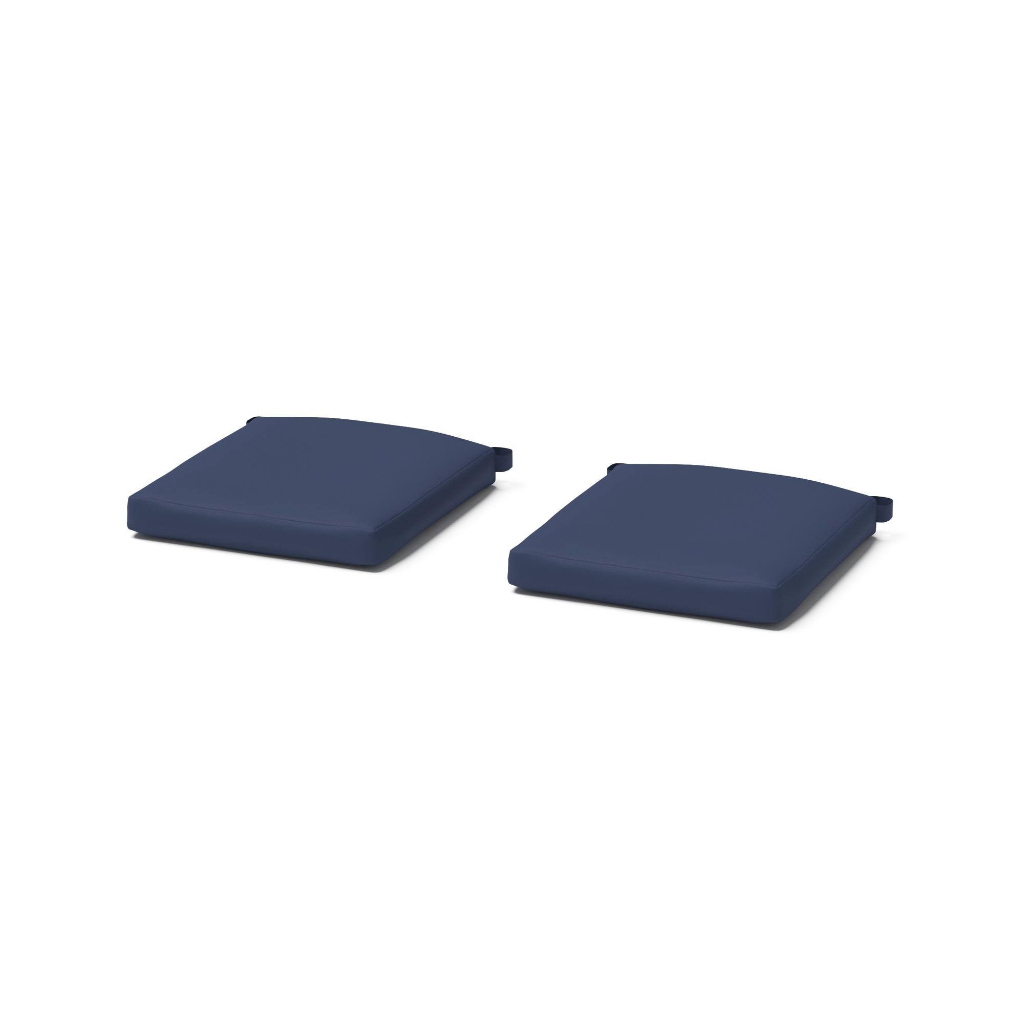 Cannes/Deco Set of 2 Sunbrella Outdoor Barstool Cushions - Navy Blue