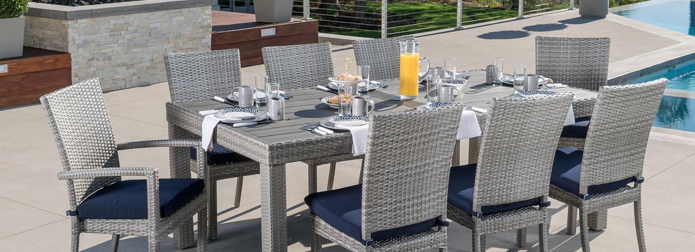 Outdoor dining best sale chair cushion covers