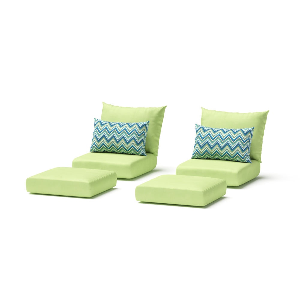 Modular Outdoor 5 Piece Club Cushion Cover Set - Ginkgo Green